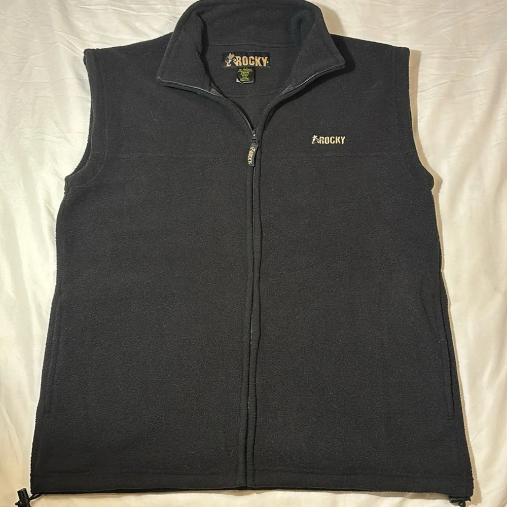Rocky Men's Gorpcore Vest Black Heated Fleece Full Zip size M